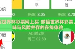 微信世界杯彩票网上买-微信世界杯彩票，趣味与风险并存的在线体验