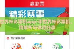 手世界杯彩票机app-手世界杯彩票机，应用解析与体验分享