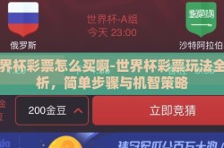 世界杯彩票怎么买啊-世界杯彩票玩法全解析，简单步骤与机智策略