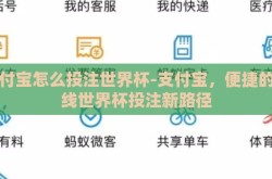 支付宝怎么投注世界杯-支付宝，便捷的在线世界杯投注新路径