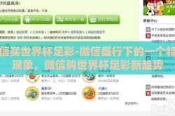 微信买世界杯足彩-微信盛行下的一个特殊现象，微信购世界杯足彩新趋势