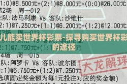 哪儿能买世界杯彩票-探寻购买世界杯彩票的途径