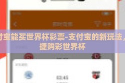 支付宝能买世界杯彩票-支付宝的新玩法，便捷购彩世界杯