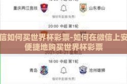 微信如何买世界杯彩票-如何在微信上安全便捷地购买世界杯彩票