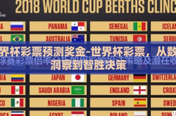 世界杯彩票预测奖金-世界杯彩票，从数据洞察到智胜决策