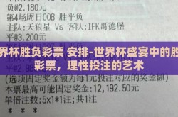 世界杯胜负彩票 安排-世界杯盛宴中的胜负彩票，理性投注的艺术