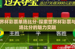 世界杯彩票单场比分-探索世界杯彩票与单场比分的魅力交融