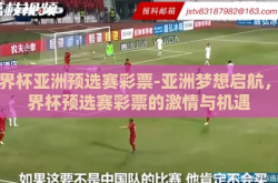 世界杯亚洲预选赛彩票-亚洲梦想启航，世界杯预选赛彩票的激情与机遇