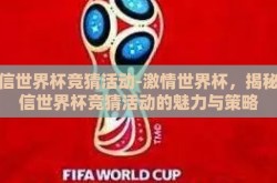微信世界杯竞猜活动-激情世界杯，揭秘微信世界杯竞猜活动的魅力与策略