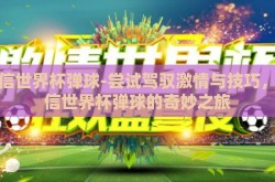 微信世界杯弹球-尝试驾驭激情与技巧，微信世界杯弹球的奇妙之旅