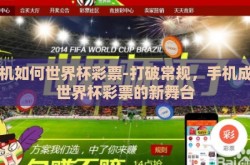 手机如何世界杯彩票-打破常规，手机成为世界杯彩票的新舞台