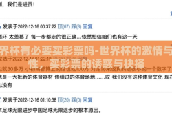 世界杯有必要买彩票吗-世界杯的激情与理性，买彩票的诱惑与抉择