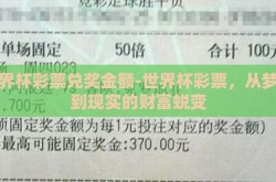 世界杯彩票兑奖金额-世界杯彩票，从梦想到现实的财富蜕变