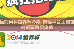 微信如何买世界杯彩票-微信平台上的世界杯彩票购买攻略