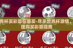 世界杯买彩票在哪买-尽享世界杯激情，合理购买彩票指南