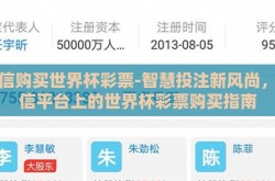 微信购买世界杯彩票-智慧投注新风尚，微信平台上的世界杯彩票购买指南