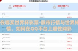 qq在哪买世界杯彩票-股市行情与世界杯激情，如何在QQ平台上理性购彩