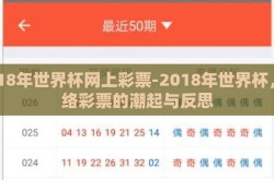 2018年世界杯网上彩票-2018年世界杯，网络彩票的潮起与反思