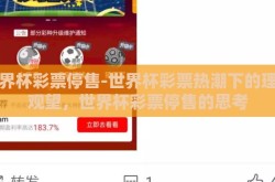 世界杯彩票停售-世界杯彩票热潮下的理性观望，世界杯彩票停售的思考