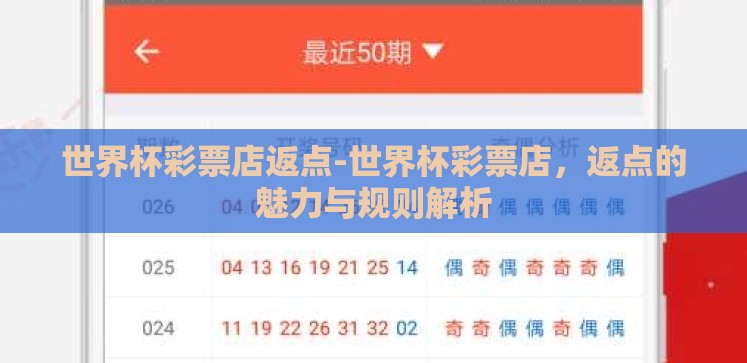 世界杯彩票店返点-世界杯彩票店,返点的魅力与规则解析 世界杯彩票店返点-世界杯彩票店,返点的魅力与规则解析