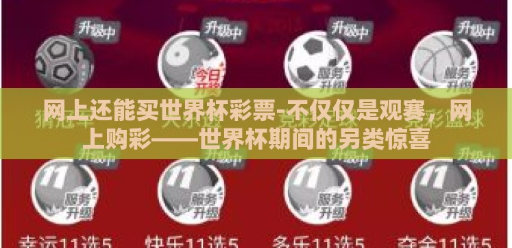 网上还能买世界杯彩票-不仅仅是观赛,网上购彩——世界杯期间的另类惊喜 网上还能买世界杯彩票-不仅仅是观赛,网上购彩——世界杯期间的另类惊喜
