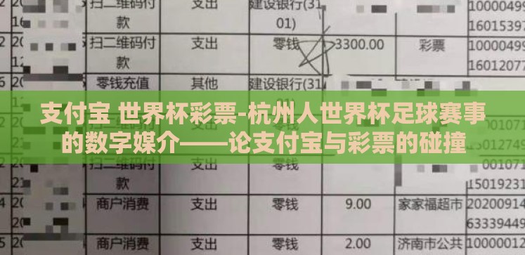 支付宝 世界杯彩票-杭州人世界杯足球赛事的数字媒介——论支付宝与彩票的碰撞 支付宝 世界杯彩票-杭州人世界杯足球赛事的数字媒介——论支付宝与彩票的碰撞