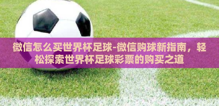 微信怎么买世界杯足球-微信购球新指南,轻松探索世界杯足球彩票的购买之道 微信怎么买世界杯足球-微信购球新指南,轻松探索世界杯足球彩票的购买之道