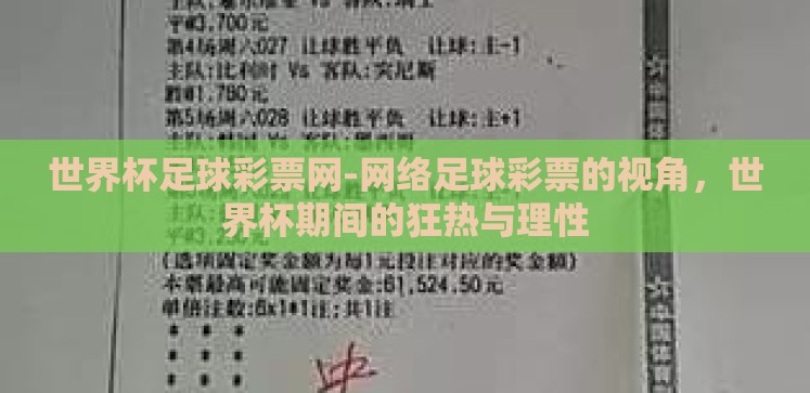 世界杯足球彩票网-网络足球彩票的视角,世界杯期间的狂热与理性 世界杯足球彩票网-网络足球彩票的视角,世界杯期间的狂热与理性
