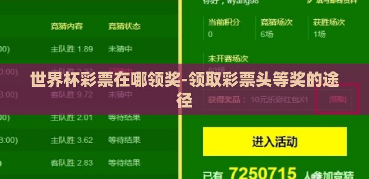 世界杯彩票在哪领奖-领取彩票头等奖的途径 世界杯彩票在哪领奖-领取彩票头等奖的途径