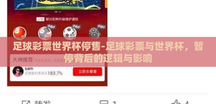 足球彩票世界杯停售-足球彩票与世界杯,暂停背后的逻辑与影响 足球彩票世界杯停售-足球彩票与世界杯,暂停背后的逻辑与影响