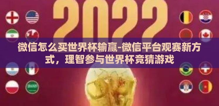 微信怎么买世界杯输赢-微信平台观赛新方式,理智参与世界杯竞猜游戏 微信怎么买世界杯输赢-微信平台观赛新方式,理智参与世界杯竞猜游戏