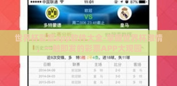 世界杯彩票app软件大全-掌握世界杯激情，一触即发的彩票APP大观园