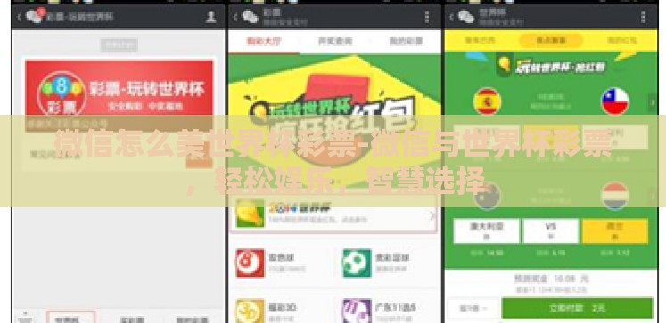 微信怎么美世界杯彩票-微信与世界杯彩票,轻松娱乐,智慧选择 微信怎么美世界杯彩票-微信与世界杯彩票,轻松娱乐,智慧选择