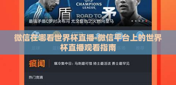 微信在哪看世界杯直播-微信平台上的世界杯直播观看指南
