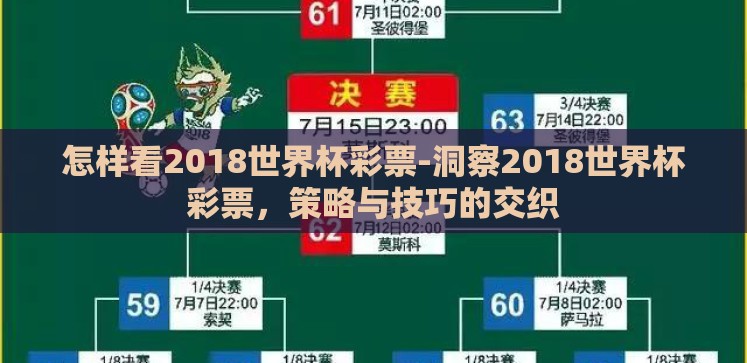 怎样看2018世界杯彩票-洞察2018世界杯彩票,策略与技巧的交织 怎样看2018世界杯彩票-洞察2018世界杯彩票,策略与技巧的交织