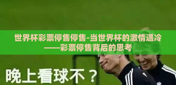 世界杯彩票停售停售-当世界杯的激情遇冷——彩票停售背后的思考