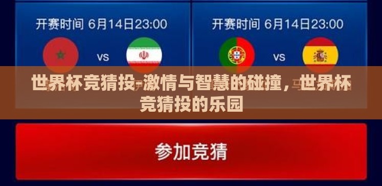 世界杯竞猜投-激情与智慧的碰撞，世界杯竞猜投的乐园