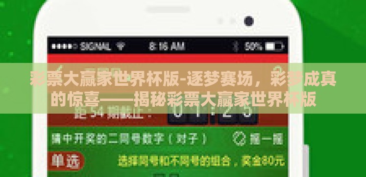 彩票大赢家世界杯版-逐梦赛场,彩梦成真的惊喜——揭秘彩票大赢家世界杯版 彩票大赢家世界杯版-逐梦赛场,彩梦成真的惊喜——揭秘彩票大赢家世界杯版
