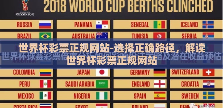 世界杯彩票正规网站-选择正确路径，解读世界杯彩票正规网站